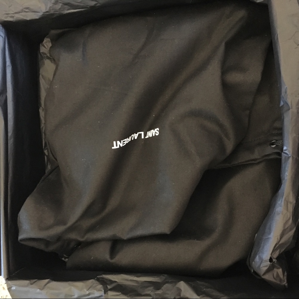 RARE $1795 Saint Laurent Genuine Snakeskin Crystal - Picture 7 of 13